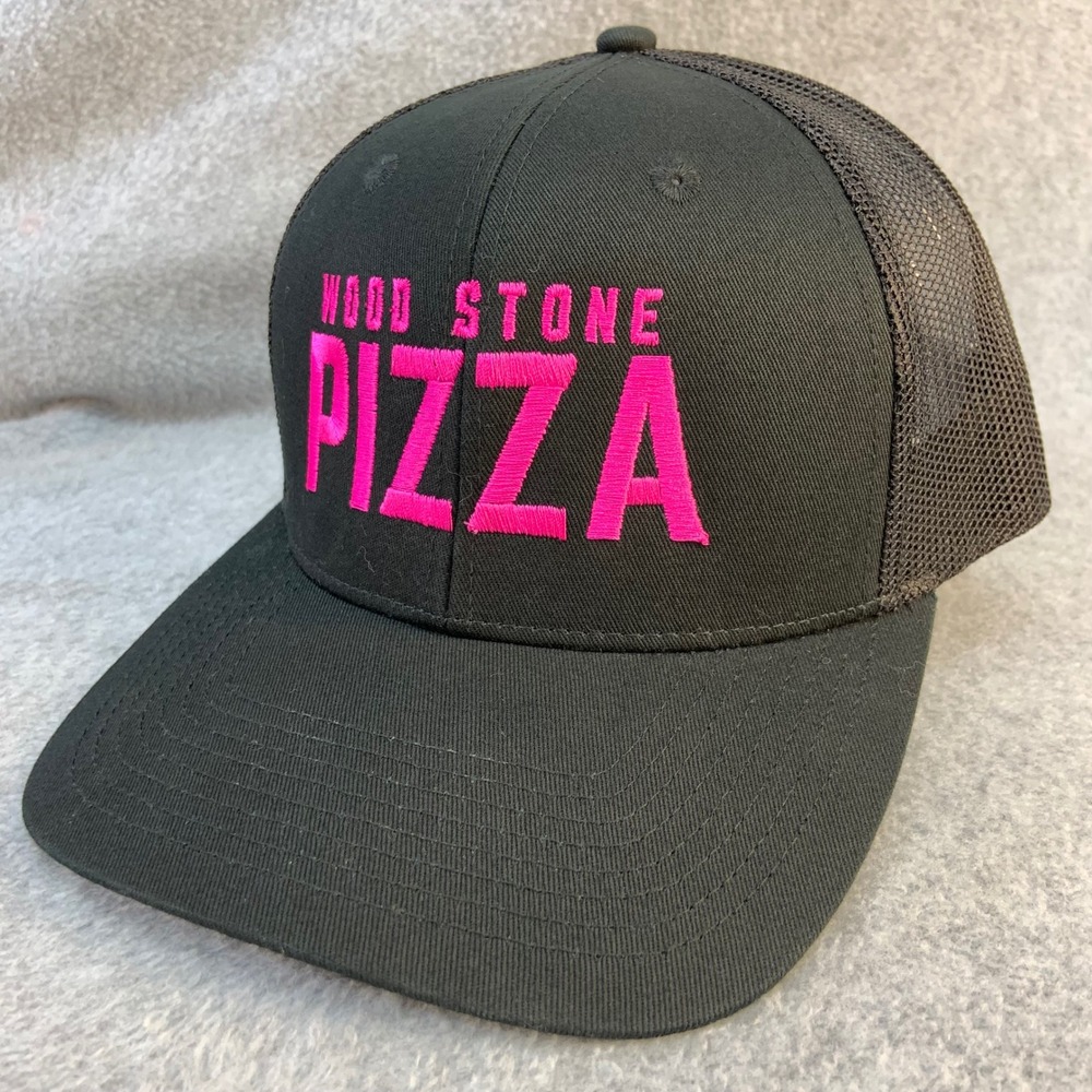 Wood Stone Pizza Unisex Black Outdoor Cap Trucker Hat Snapback Mesh OSFM